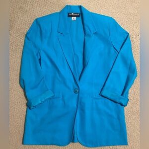 Sag Harbor Blue Blazer Relaxed Fit Notched Lapels